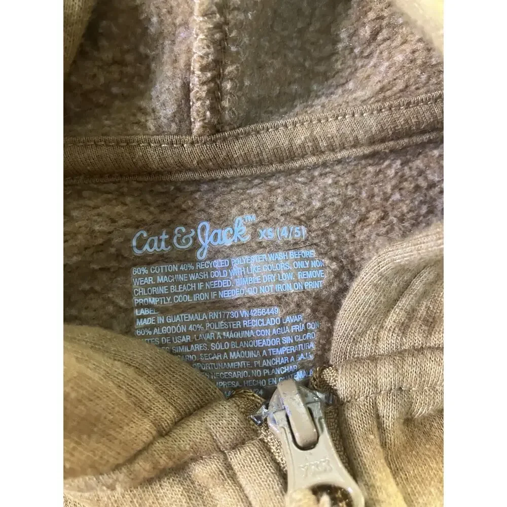 Jumping Beans & Cat & Jack Kids Lot Size 5/XS Denim Cargo + Spiderweb Hoodies